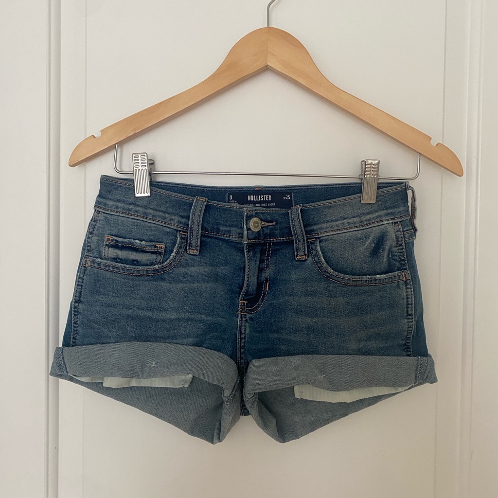 Hollister Classic Blue Lowrise Denim Shorts Hollister Classic Blue Lowrise Denim Shorts